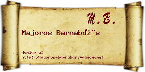 Majoros Barnabás névjegykártya