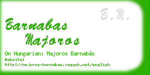 barnabas majoros business card